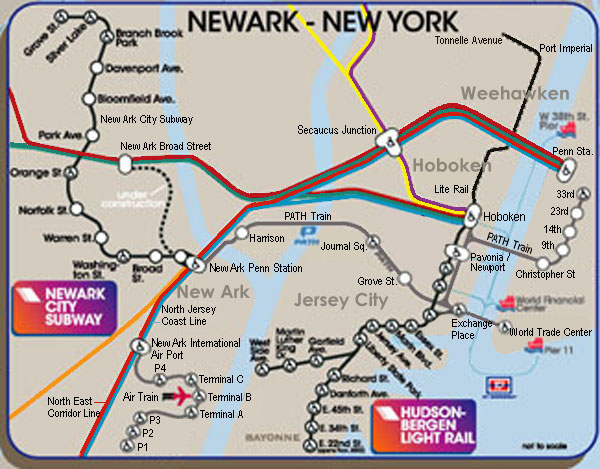 Subway from New Jersey to New York City