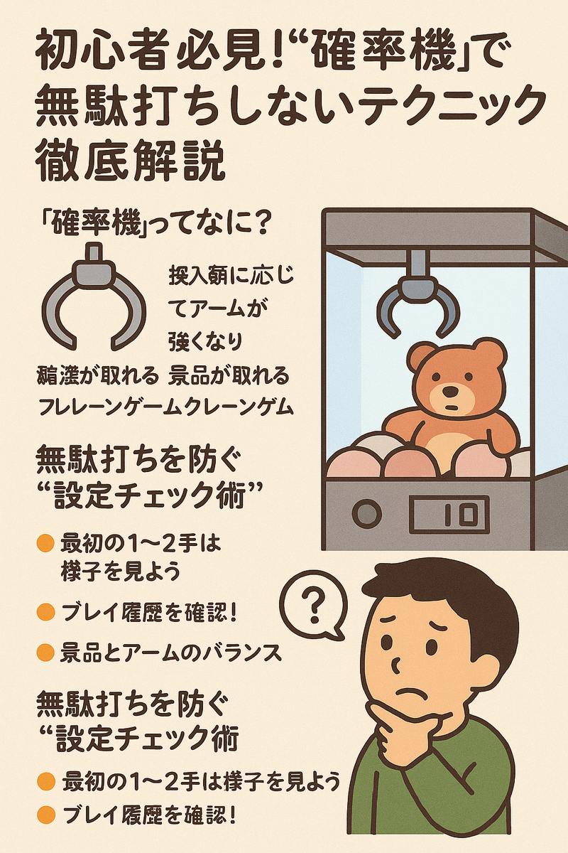 確率機とは？クレーンゲームでアームが弱くなる仕組みと天井の真相