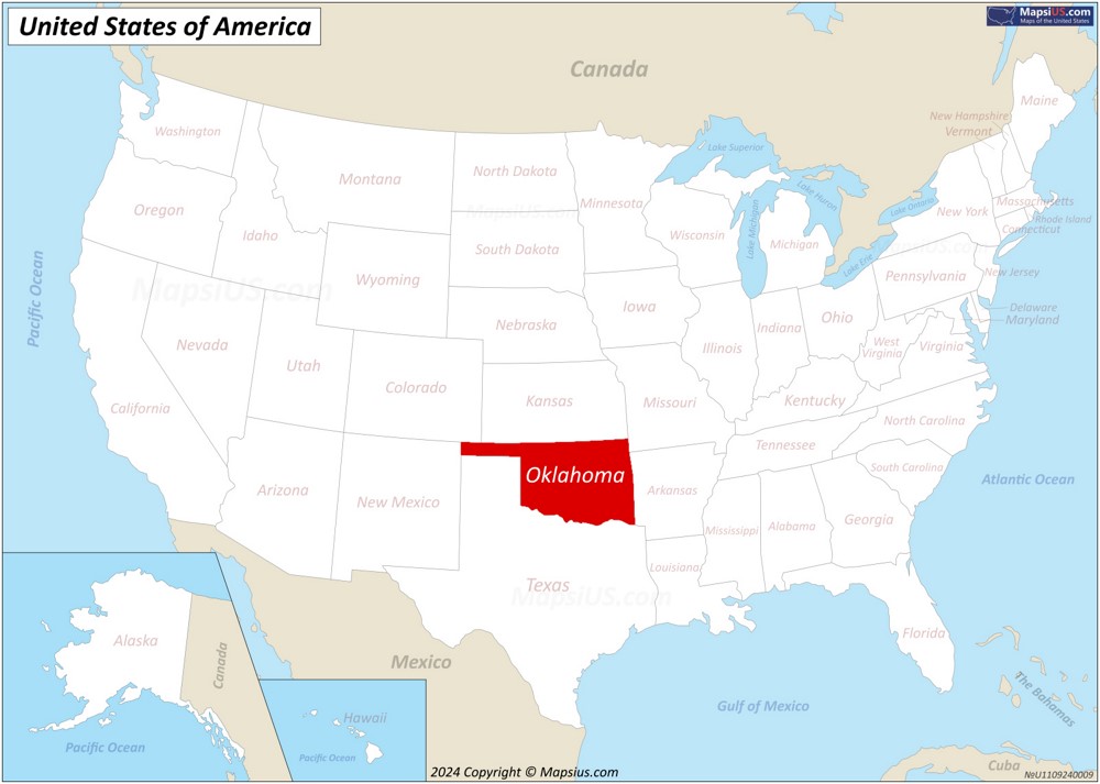 Where Is Oklahoma in the Usa