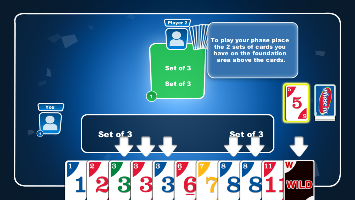 Free Phase 10 Online Card Game