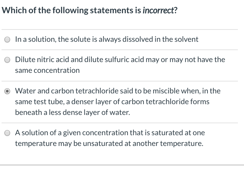"Which of the Following Statements Is Incorrect?"