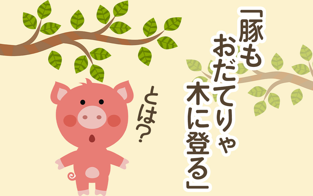 「豚もおだてりゃ木に登る」の元ネタはアニメ？本当の意味と語源の真相