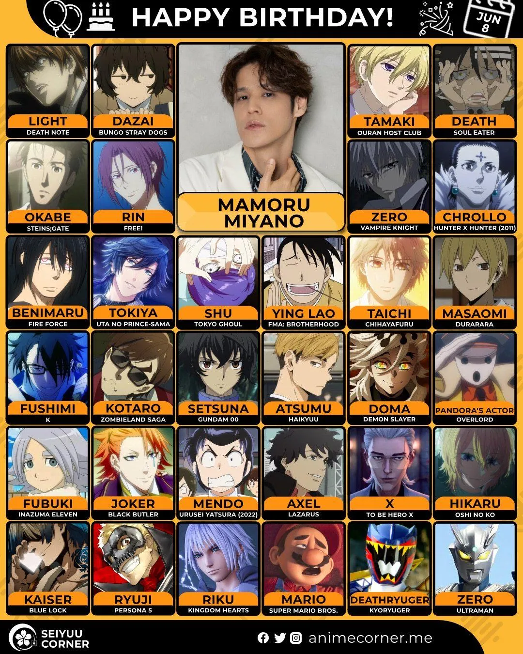 宮野真守の歴代人気キャラランキング！代表作と2026年最新出演情報
