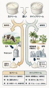 【プロが解説】「どっちを買うべき？」売り場で迷う生クリームとホイップの決定的な違いと2026年最新の使い分け術