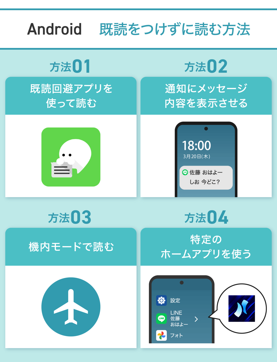 Lineで既読をつけずに読む方法！Android版の最新回避テク