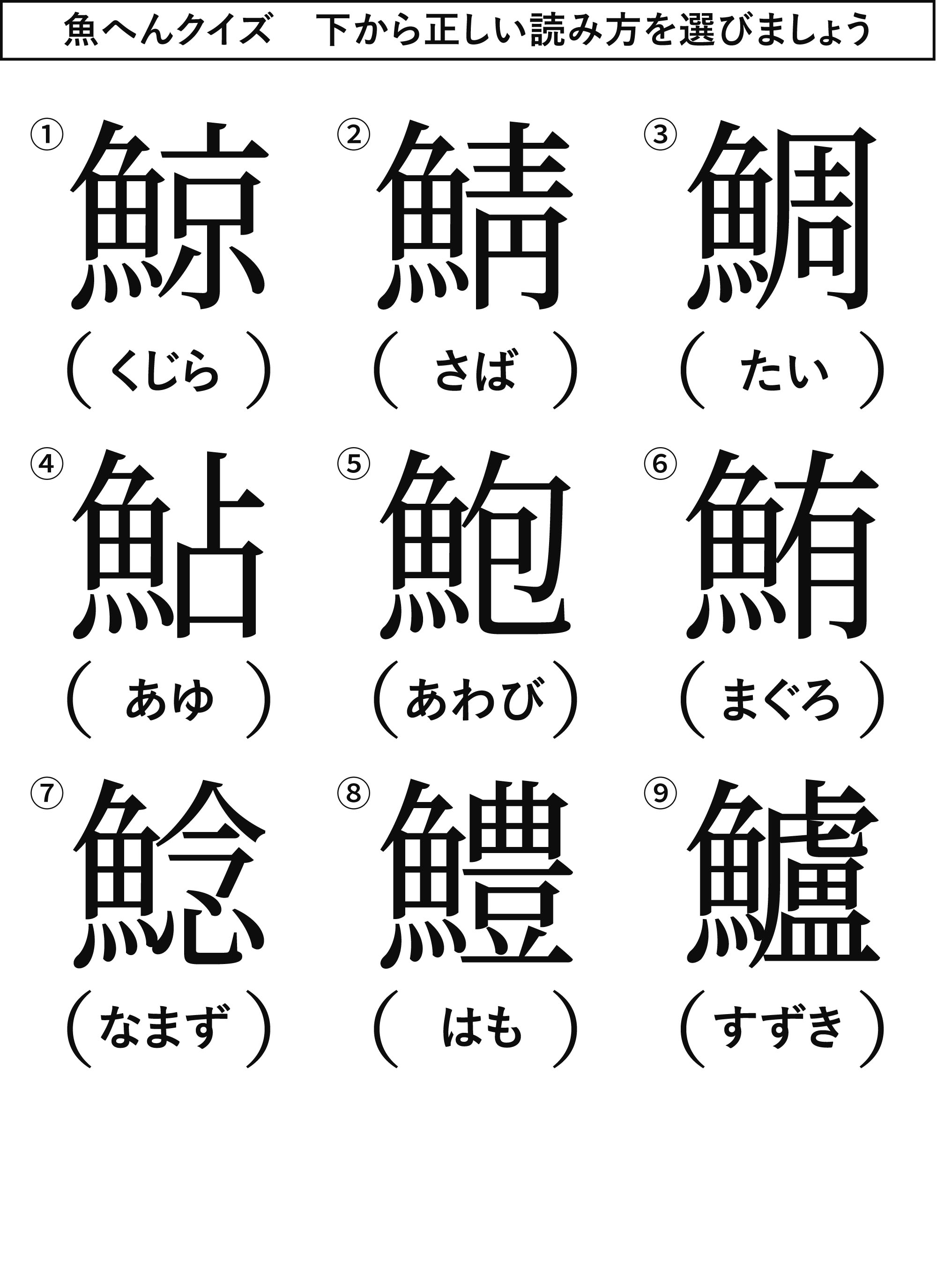 魚へんの漢字全貌！寿司屋の定番から超難読・成り立ちの真相まで徹底解剖
