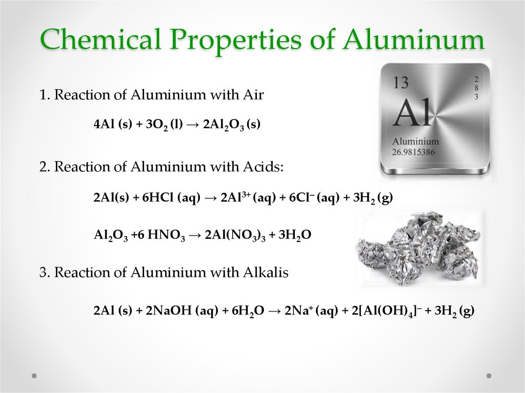 What Are Chemical Properties of Aluminum