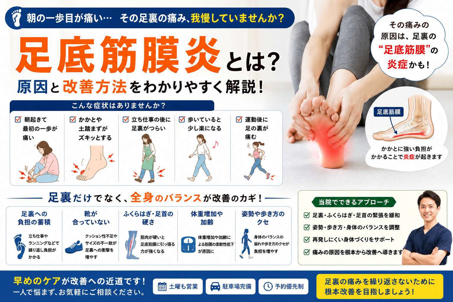 朝の第一歩でかかとに激痛？足裏の痛みの正体と即効ストレッチ法