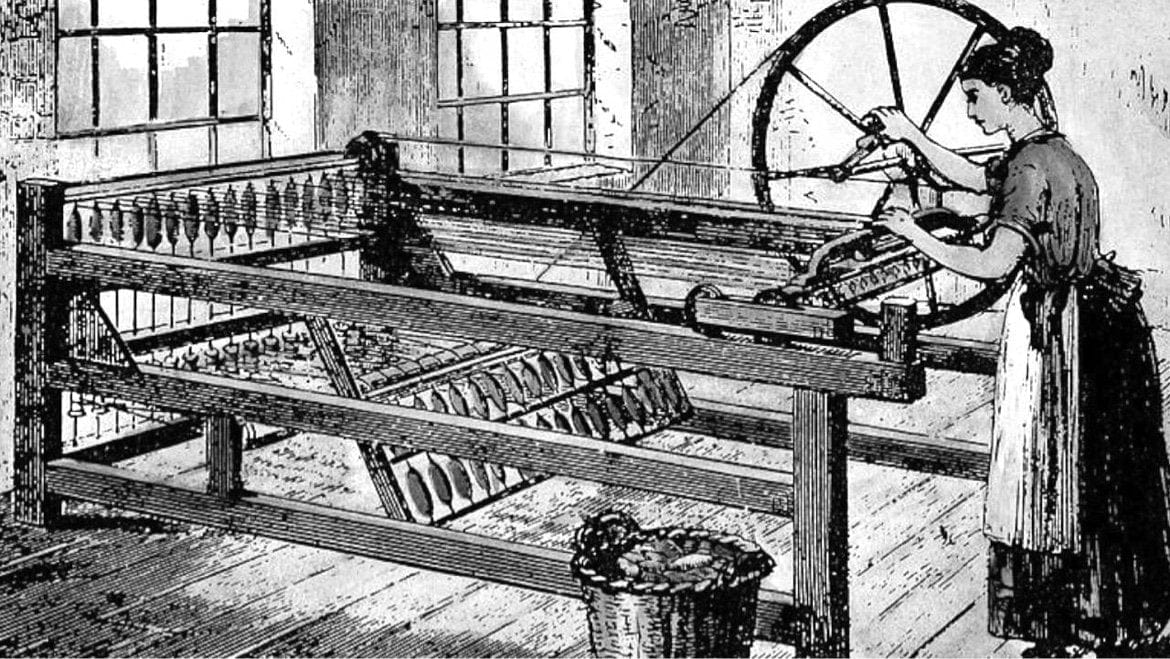 James Hargreaves Invents the Spinning Jenny.