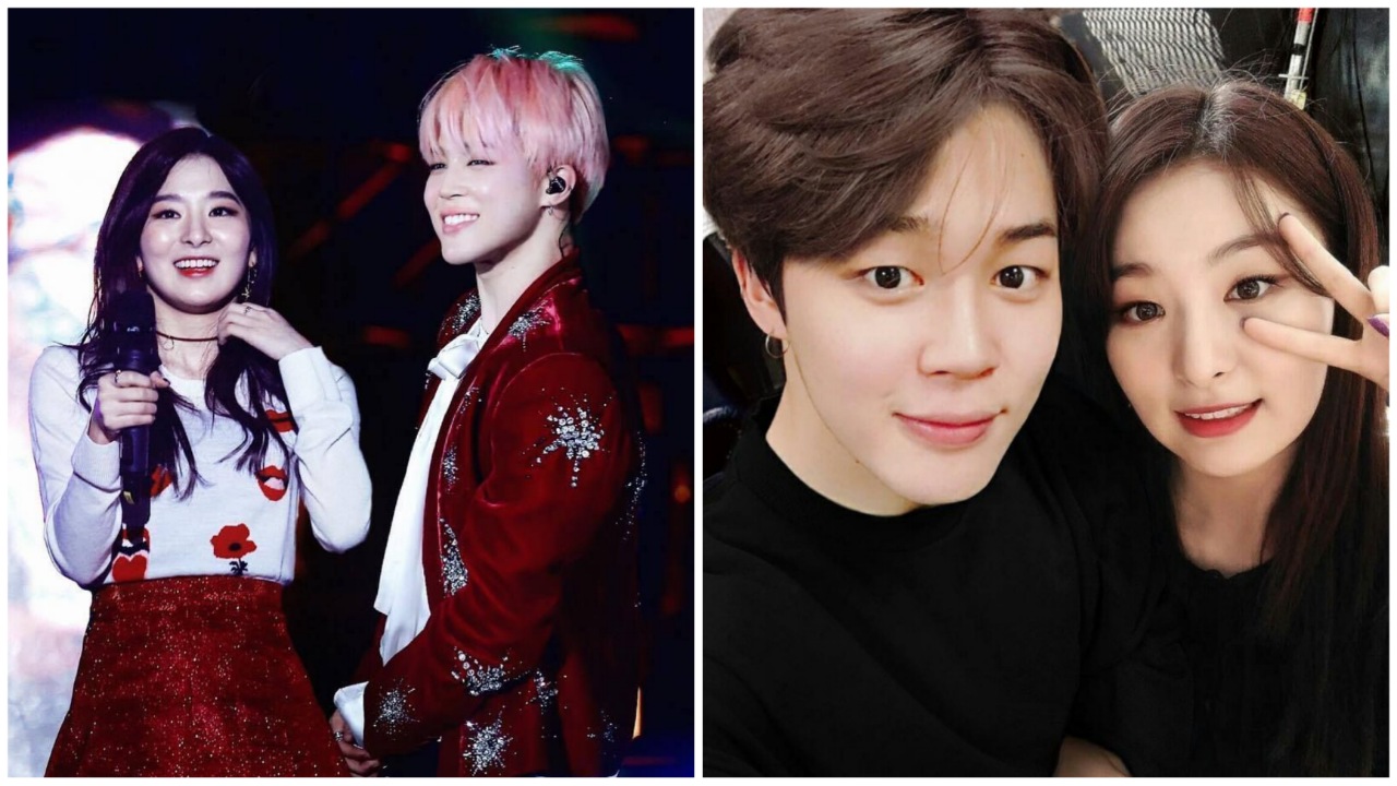 Bts Jimin and Seulgi Pics