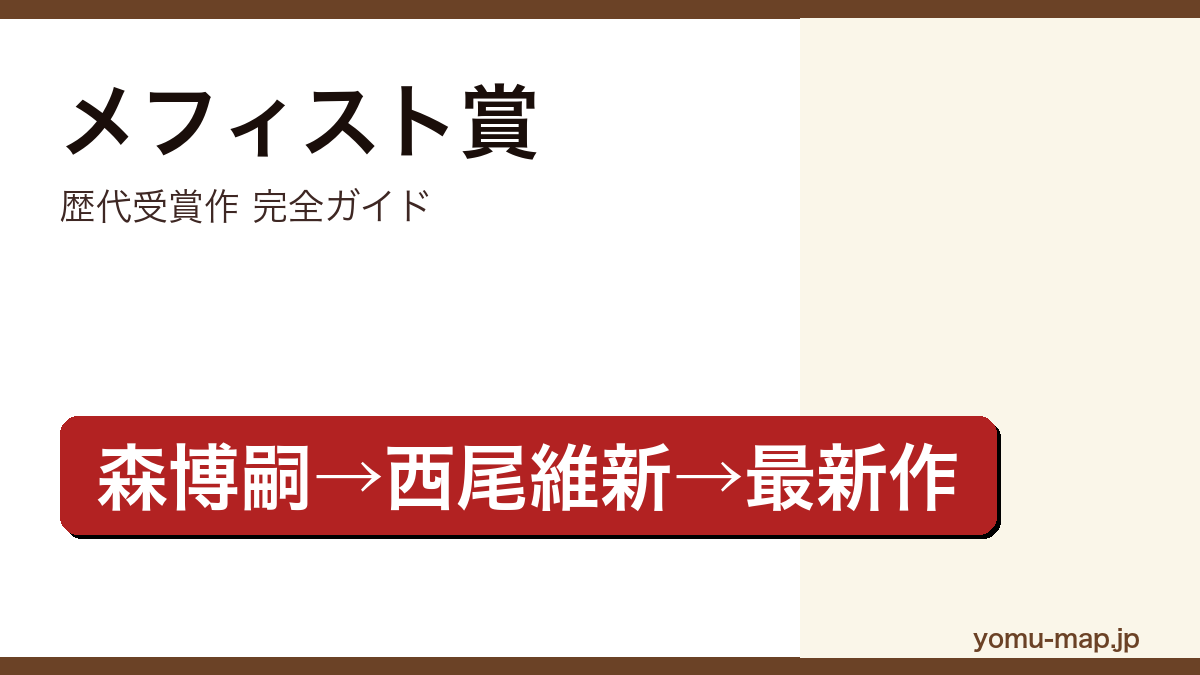 メフィスト賞歴代受賞作を完全網羅！傑作から奇書まで徹底解説【2026年最新】