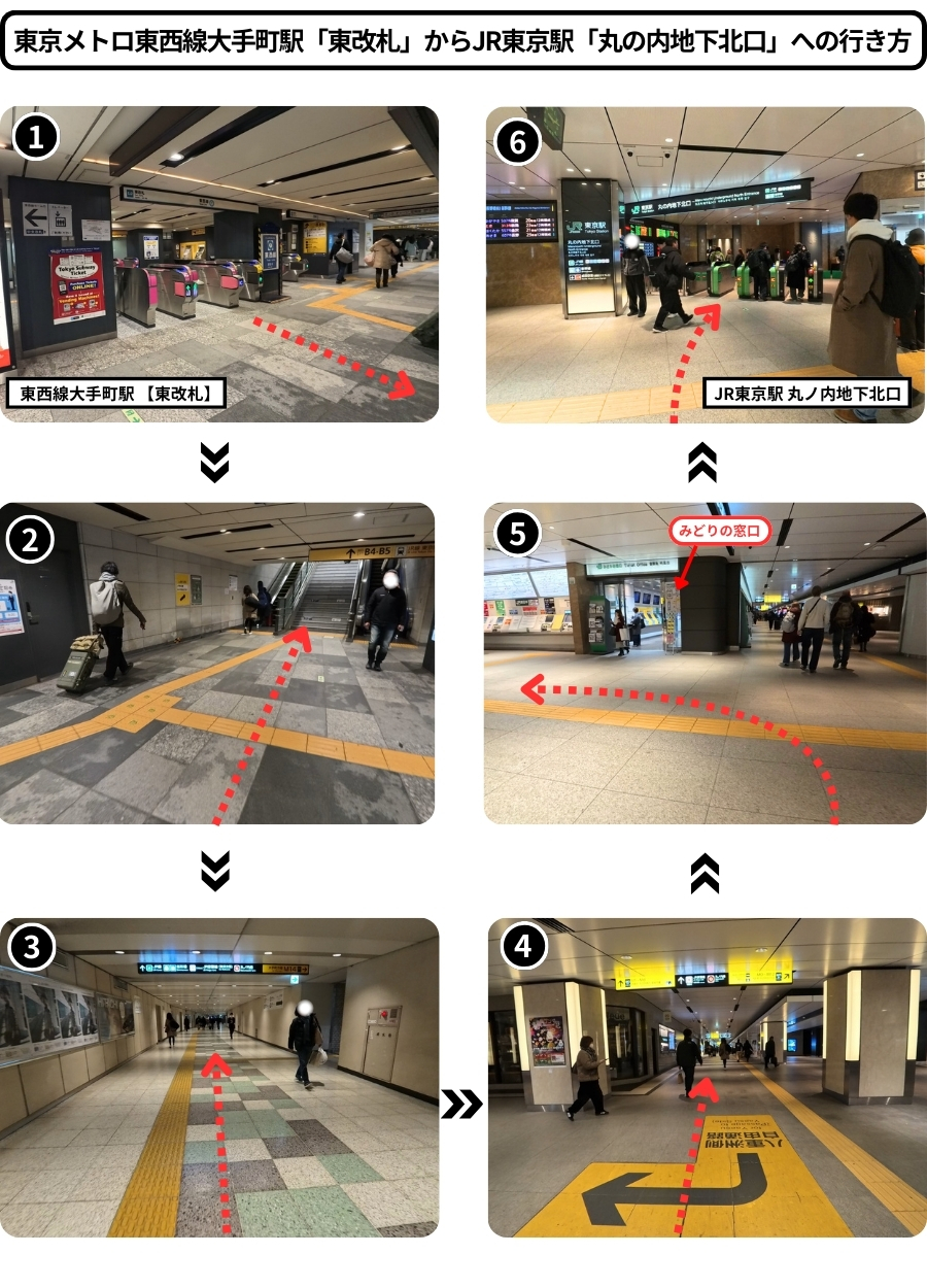大手町から東京駅は徒歩何分？雨に濡れない地下最短ルート徹底検証