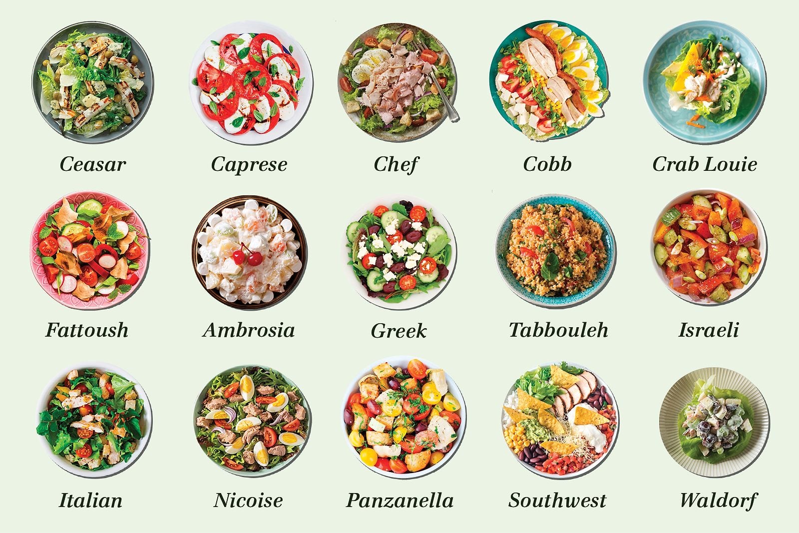 Types of Salads and Dressings