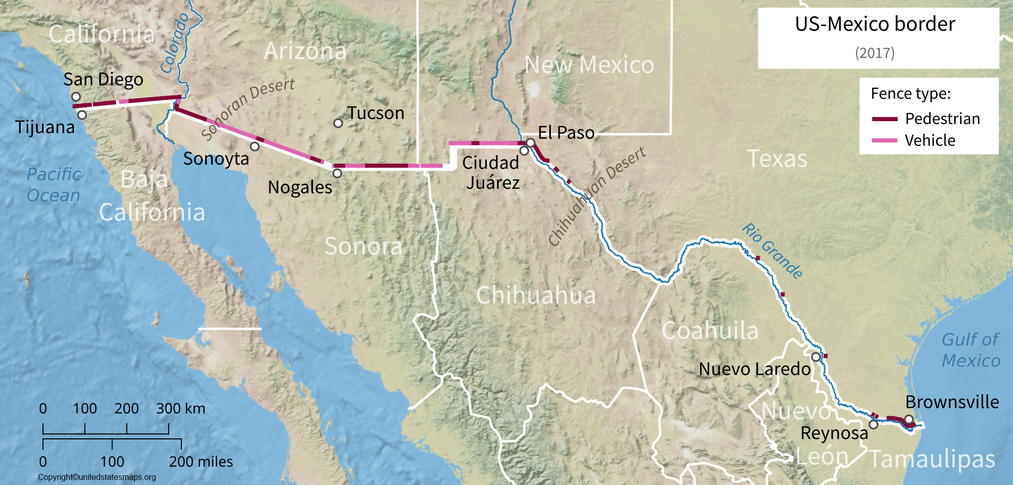 How Long Is the Mexico and Us Border