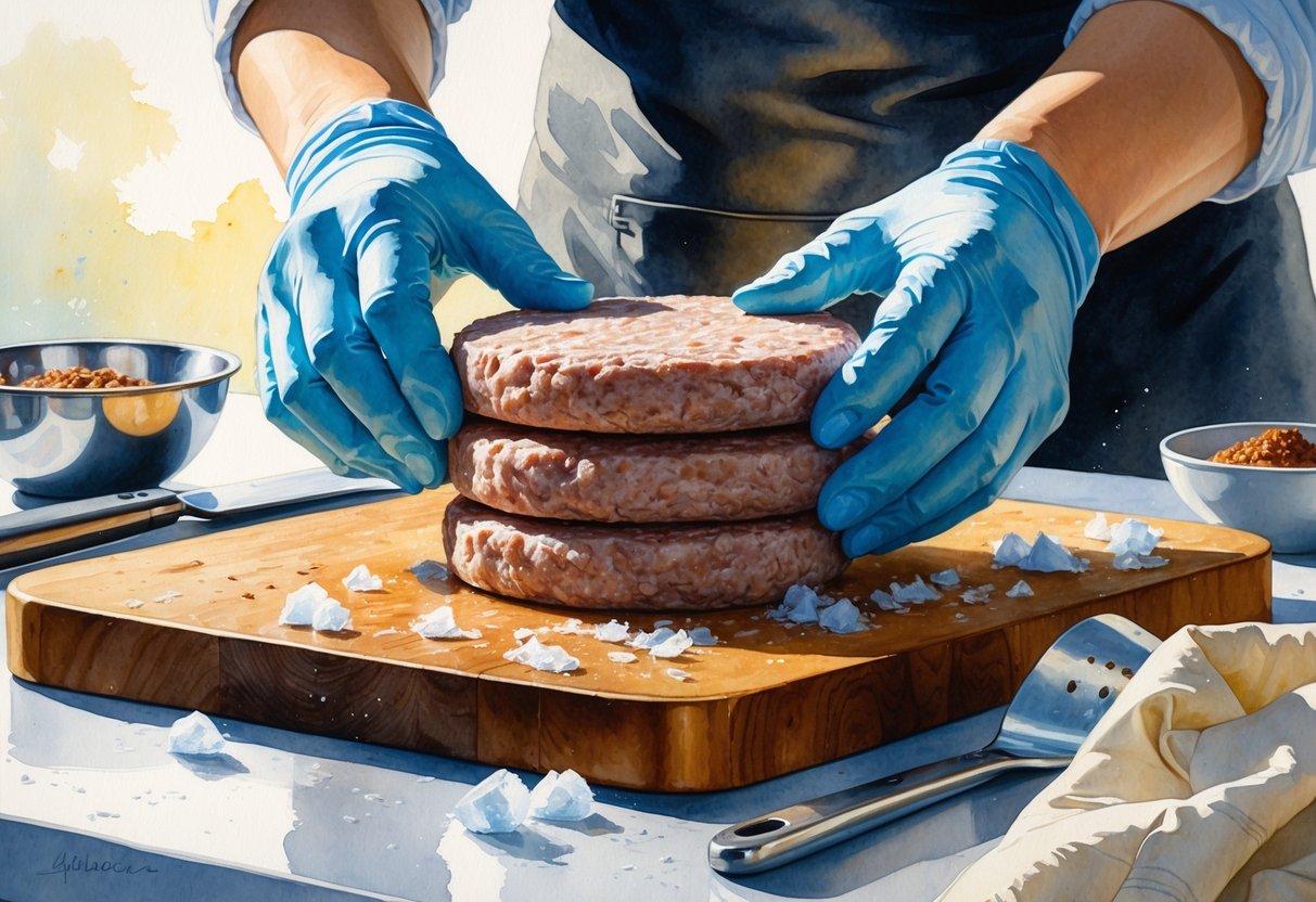 How to Separate Frozen Burgers Stuck Together