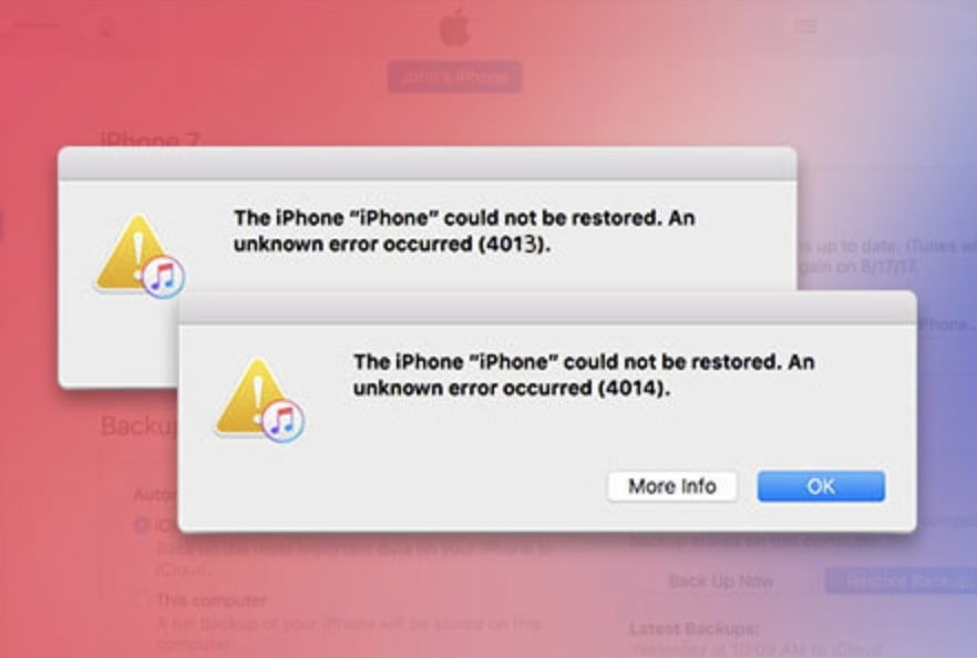 Itunes Error 4013