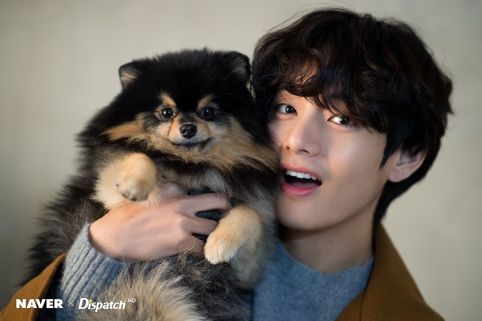 Kim Taehyung and His Dog