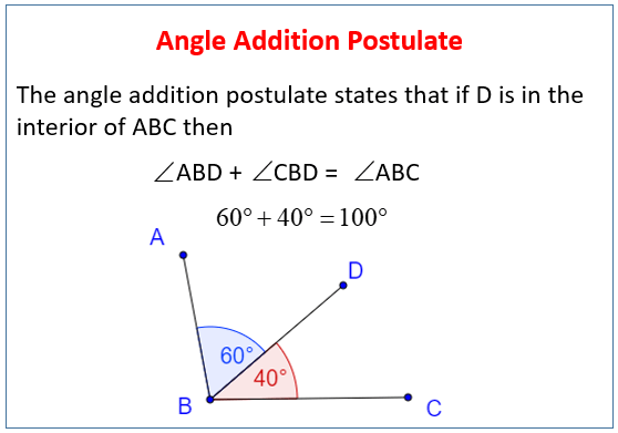 Angle Addition Postulate Worksheet with Answers