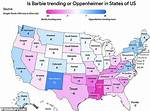 Barbenheimer Map Reveals Democrat-Voting States Favor Birth of a-Bomb Movie While Trump Voters Are D ·