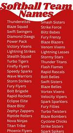 Creative and Fun Softball Team Names to Inspire Your Squad