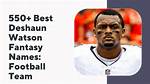 Discover Captivating Deshaun Watson Fantasy Football Names