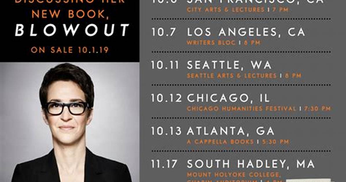 Dive into Rachel Maddow's Book Tour