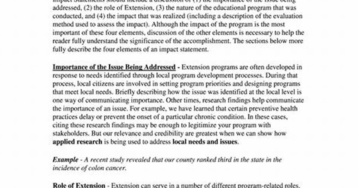 Exploring Personal Statements and Impact